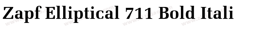 Zapf Elliptical 711 Bold Italic BT字体转换